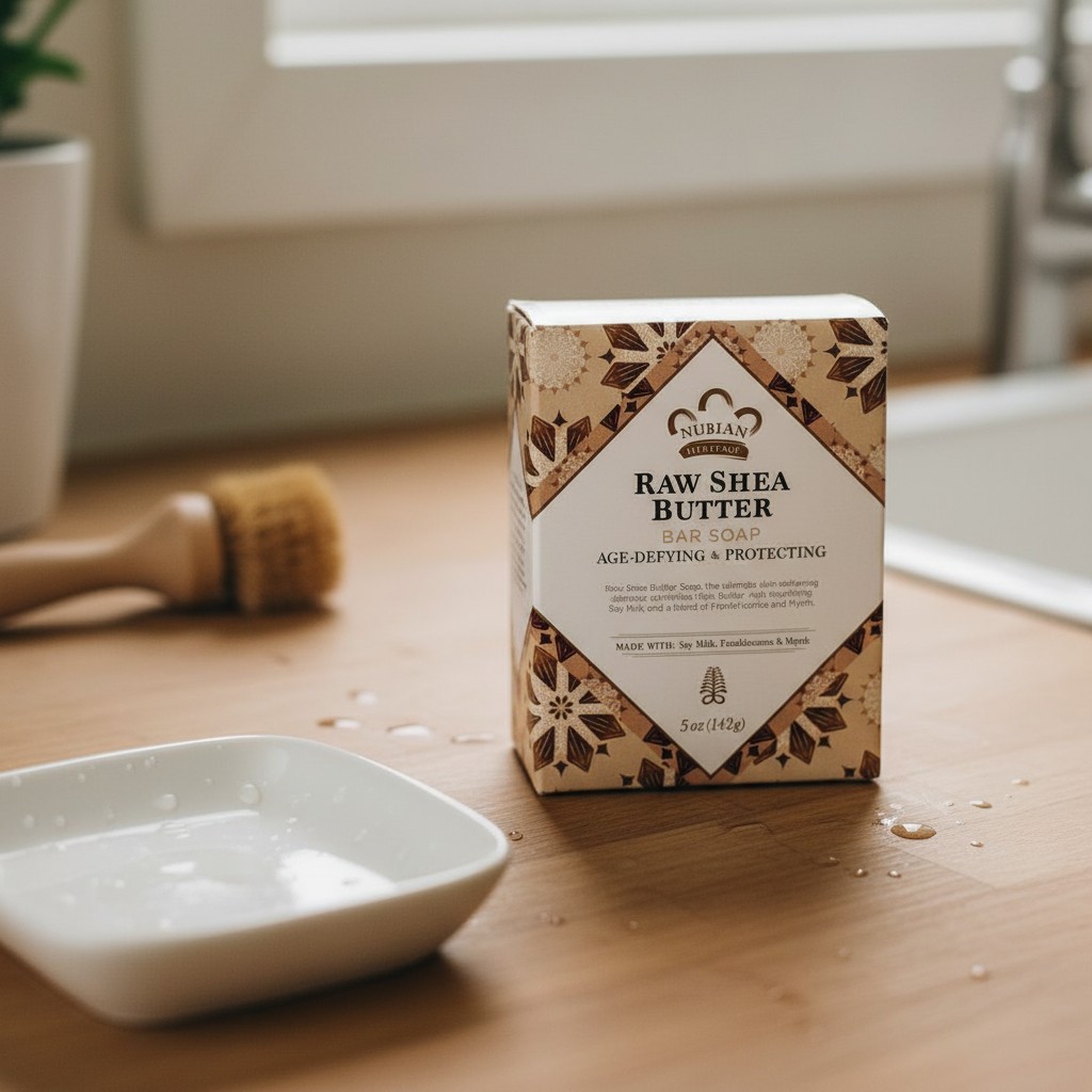 Raw Shea Butter Bar Soap | Softening Cleanser with Soy Milk, Frankincense & M…