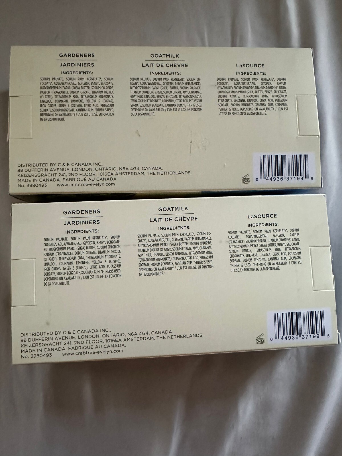 CRABTREE & EVELYN LA SOURCE, GOATMILK, GARDENERS Soap Trio 3 x 6.5oz – Lot of 2