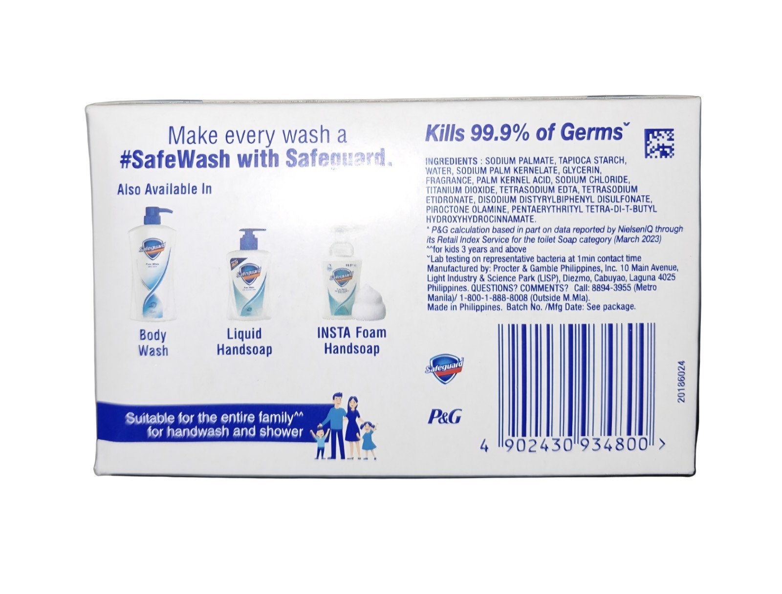 💙 SAFEGUARD 💙 2-BARS 4.4 Oz 🫧 ●FAMILY GERM PROTECTION● 🫧 Pure White Soap 🫧.
