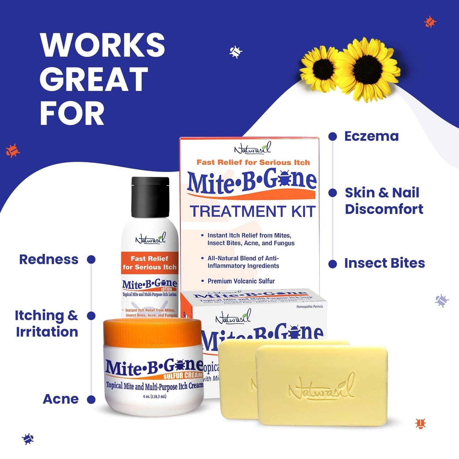 Fast Relief Soap for Itching & Discomfort | Anti-Itch Sulfur Treatment | Kid Saf