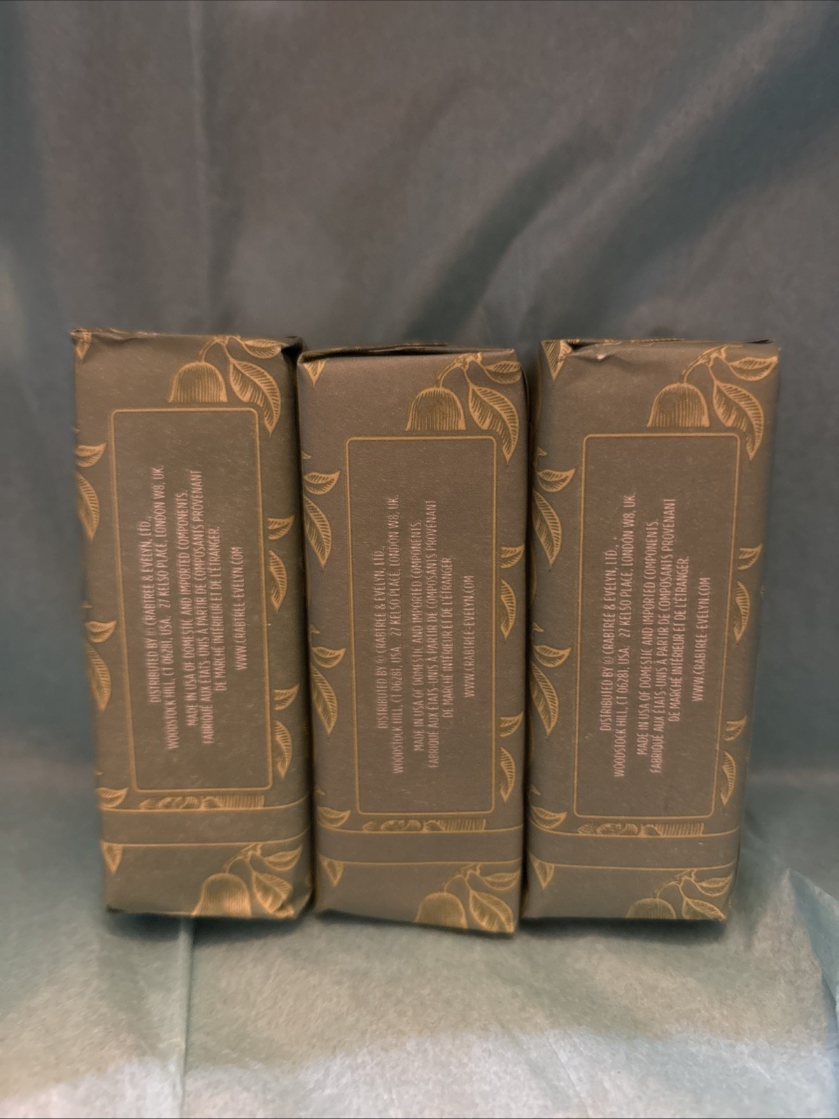 Crabtree Evelyn Pear & Pink Magnolia Bar Of Soap 5.5 Oz Lot Of Three USA Made