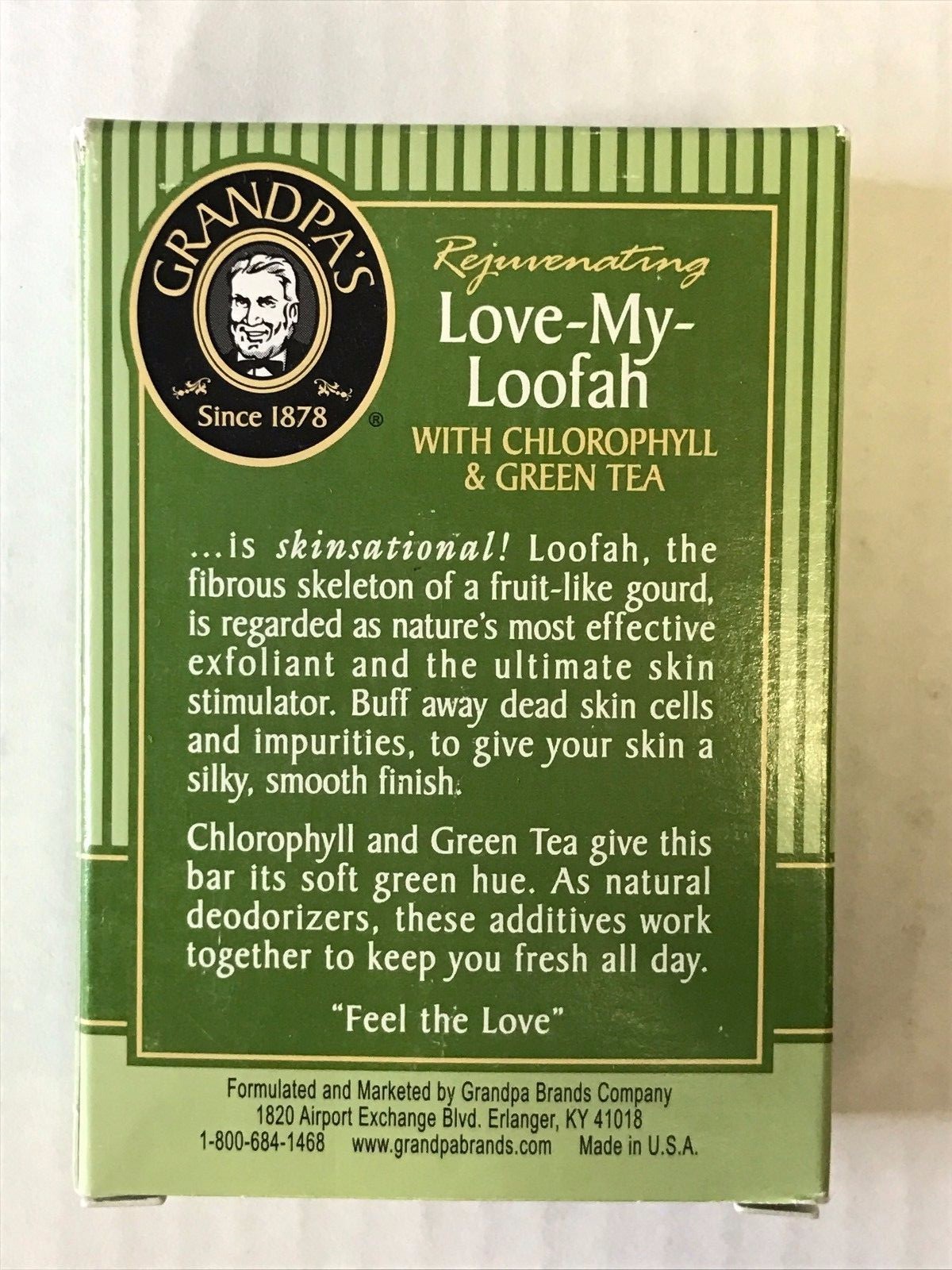 Grandpa’s Since 1878 Vegetable Based Soap 3.25 oz.~ Rejuvenating Love My Loofah