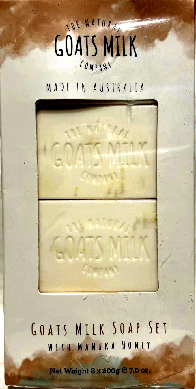 THE NATURAL GOATS MILK SOAP SET WITH 8 SOAPS/WITH MANUKA HONEY ( 8 x200g ) NEW!!