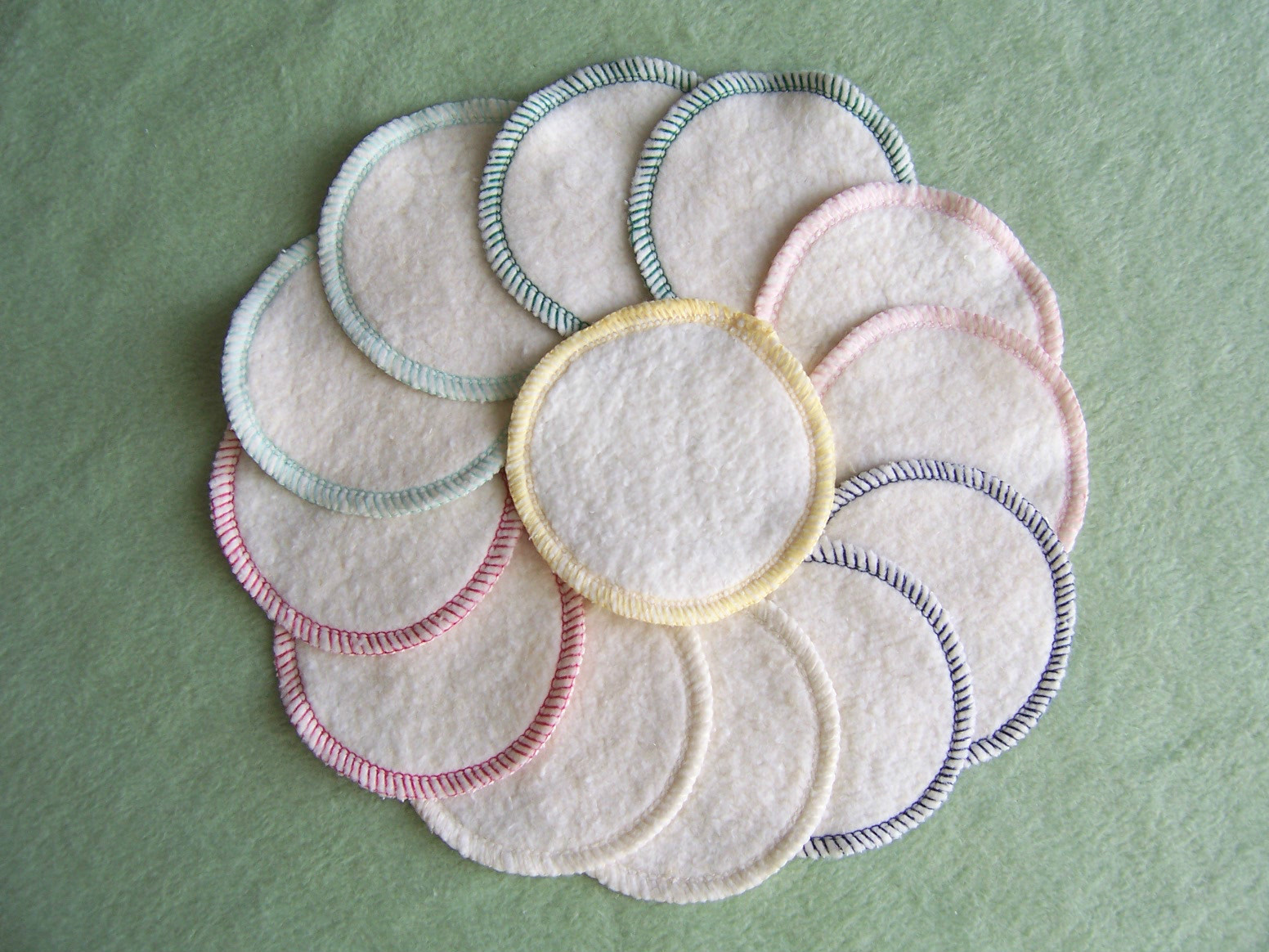 Hemp Organic Cotton Facial Cleansing Rounds Pads Washable Reusable Eco Friendly