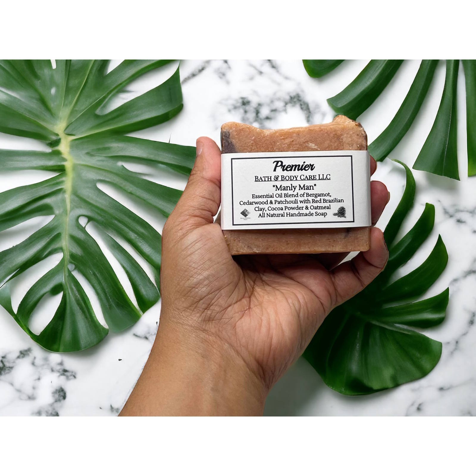 All Natural Handmade Manly Man Soap Bar Organic Shea Butter Vegan Oatmeal Soap