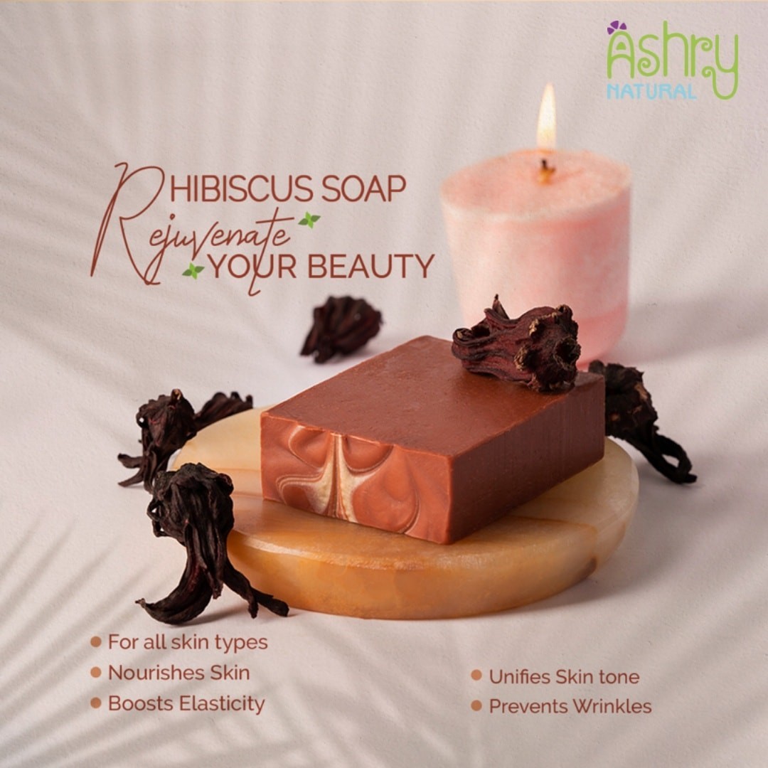 Extra Hibiscus Soap 125g Natural Antioxidant Cleansing Bar – Hydrating Exfoliati