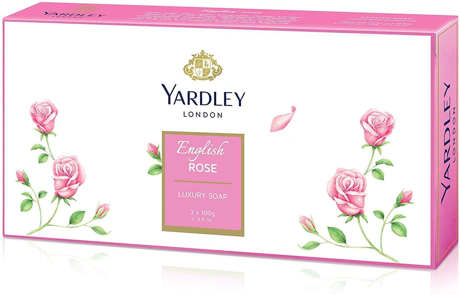 Yardley London English Rose Luxury Soap Set Triple Milled 10.5 Ounces