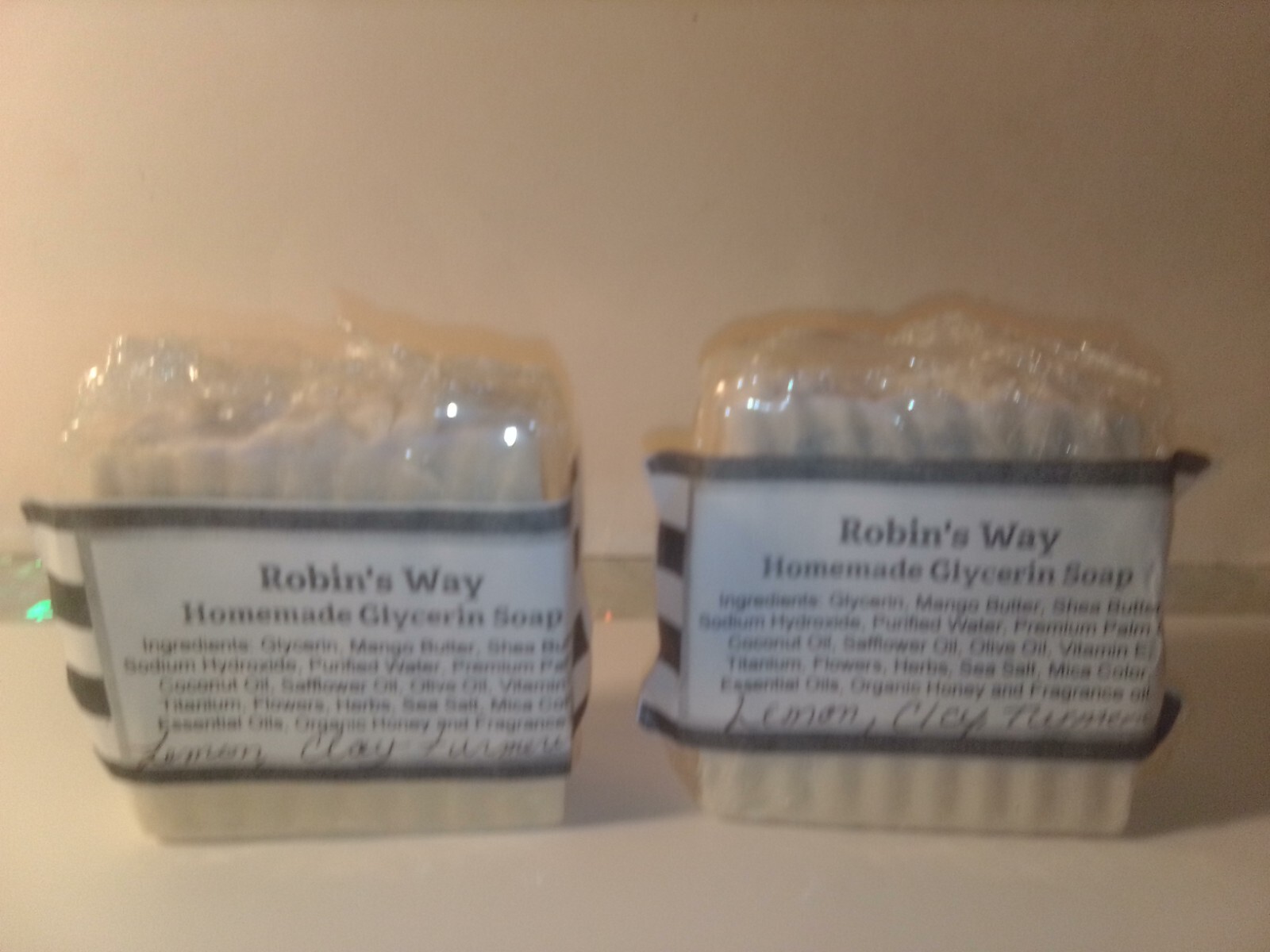 Homemade Turmeric Lemon Shea Butter Bar Soap Glycerin Clay Vitamin E Robin’s Way