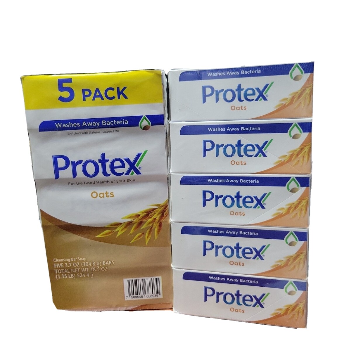 (10 Bars 3.7 oz) PROTEX OATS ANTIBACTERIAL SOAP BAR JABON PROTEX AVENA Family PK