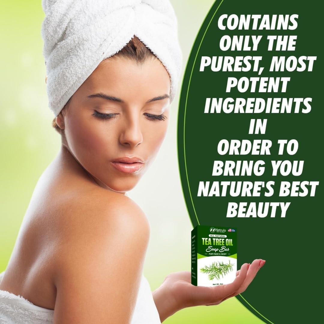 Tea Tree Soap – Natural Defense Tea Tree Oil Wash Bar for Face & Body – Remedy S