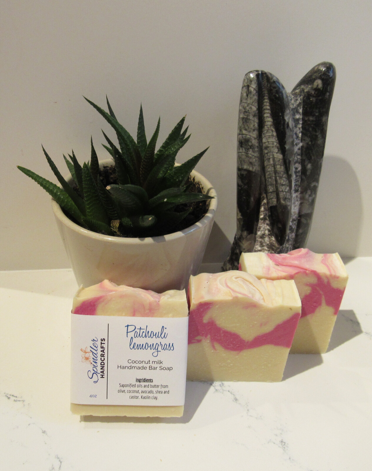 PATCHOULI LEMONGRASS – Moisturizing Handmade – Homemade Clay Bar Soap, wt. 4oz