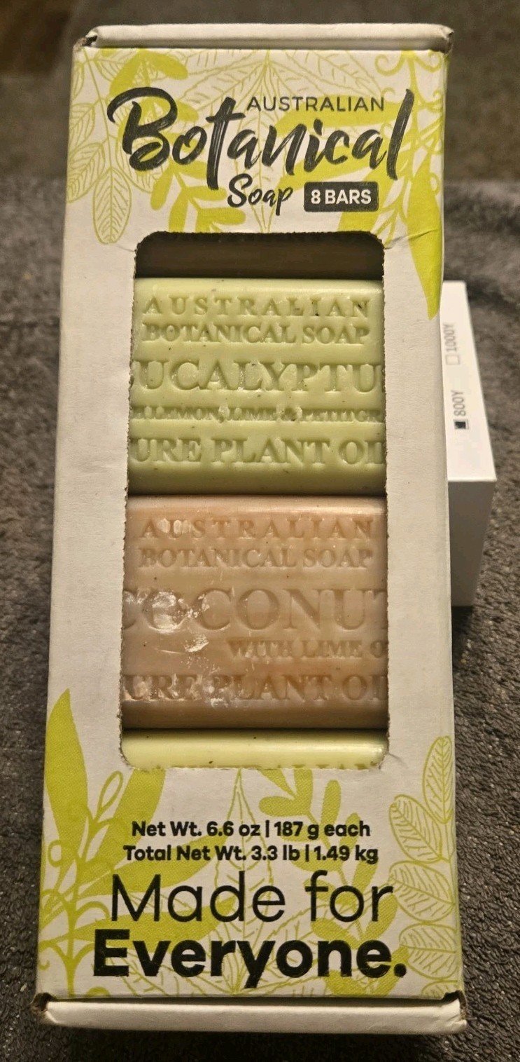 Australian Botanical Soap Bars Variety Pack Of 8 Different Scents 6.6 Oz Each