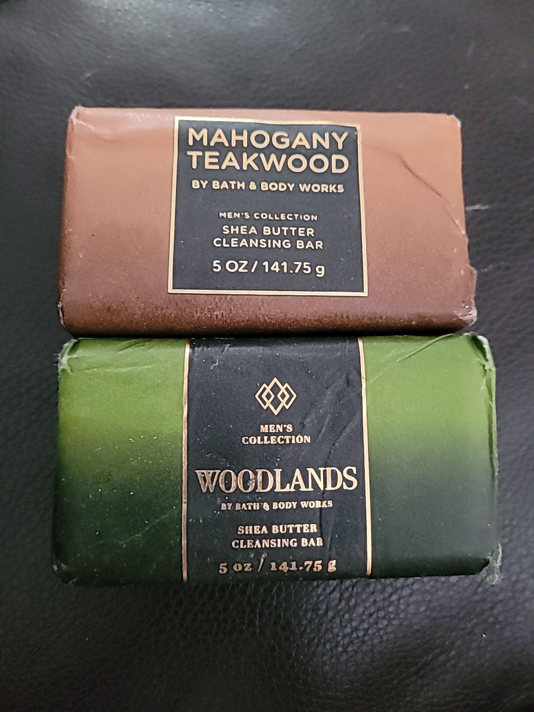 Bath Body Works Woodlands Shea Butter Bar Soap & Mahogany Teakwood Shea Butter