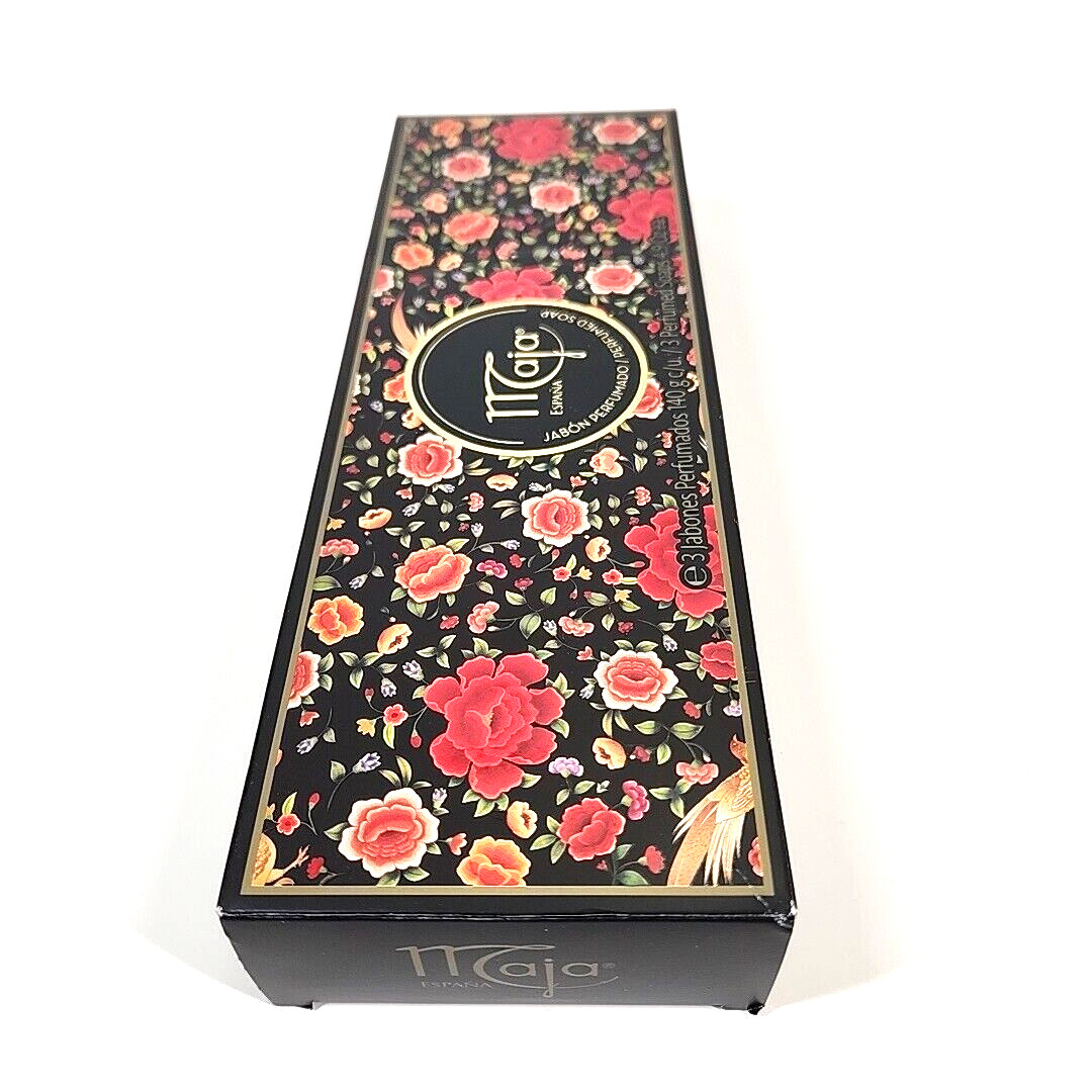 Maja Spain Perfumed Soap Floral Gift Box Set 3 Round Soaps Bars 4.9-Ounces Each
