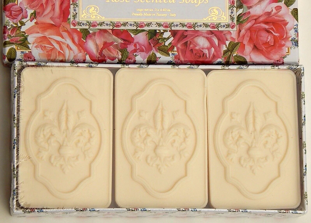 2-Pack Saponificio ~ Rose Garden Rose Scented Bar Soap 6 Bars 125 g Each