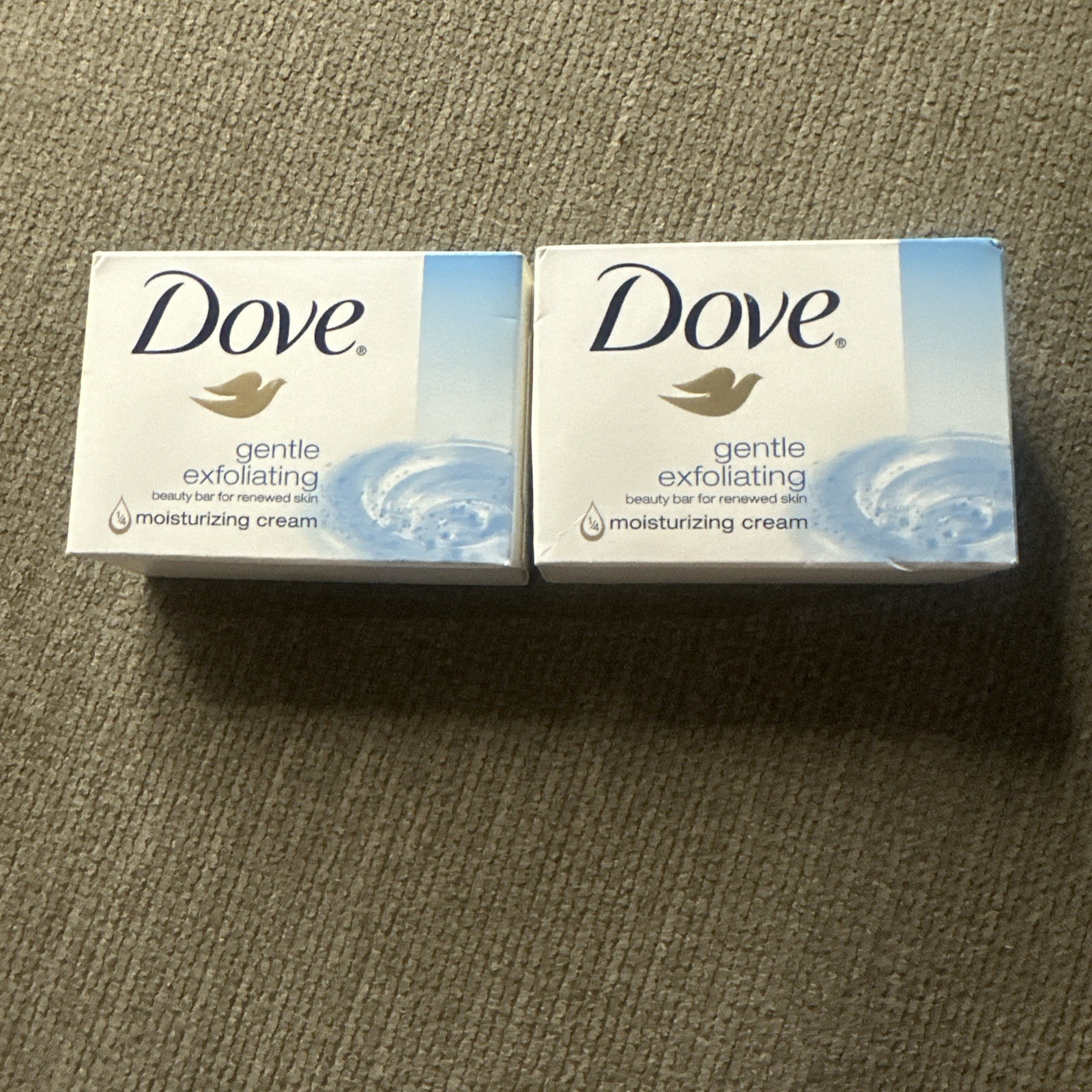 2 Vintage Dove Gentle Exfoliating Bar Soap 4.2 oz. New
