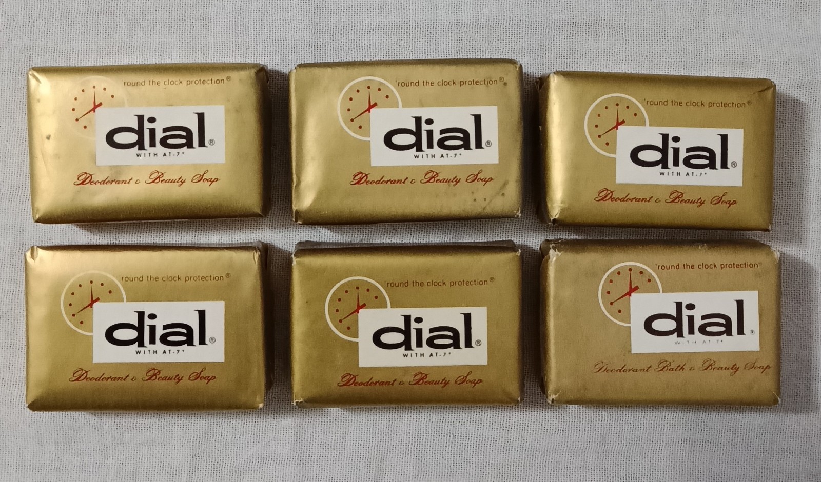VINTAGE DIAL WITH AT-7 DEODORANT BATH & BEAUTY SOAP 1.75 OZ 6 BARS NOS