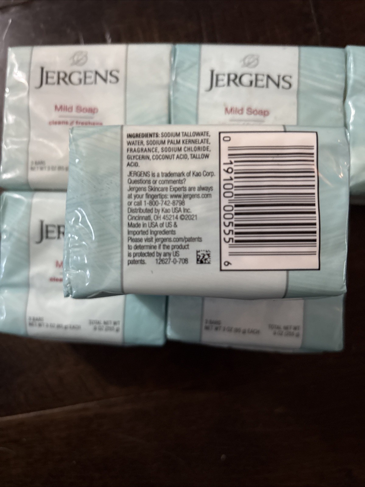 Jergens Mild Soap Bars – FOUR 6 Packs of 3 Bars 18 Bars Total New