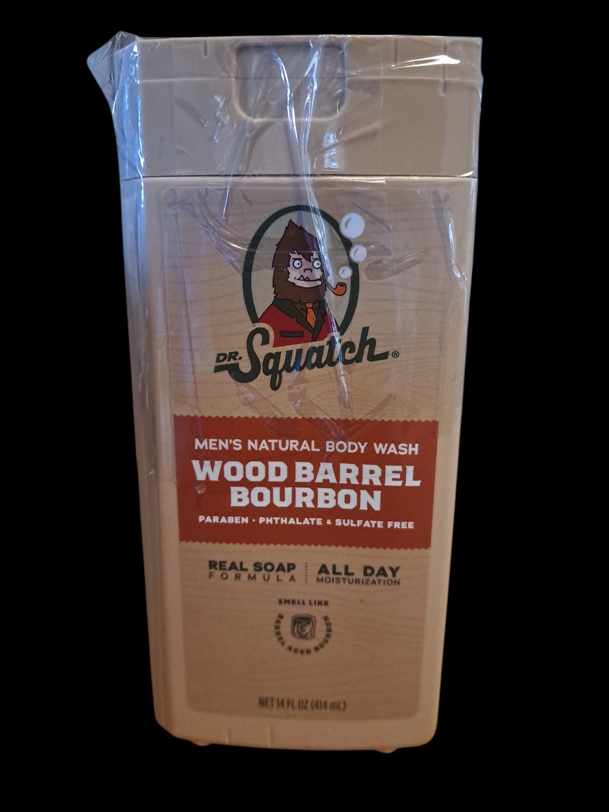 Dr. Squatch Men’s Natural Body Wash – Wood Barrel Bourbon, 14 oz