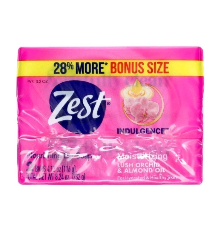(5) PKs 10 BARS ZEST Moisturizing Lush Orchid & Almond Oil Soap Bars 4.12oz EA