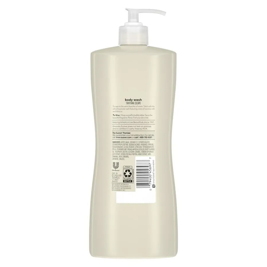 Suave Limited Edition Tahitian Escape Coconut Milk Hibiscus Body Wash 28 oz
