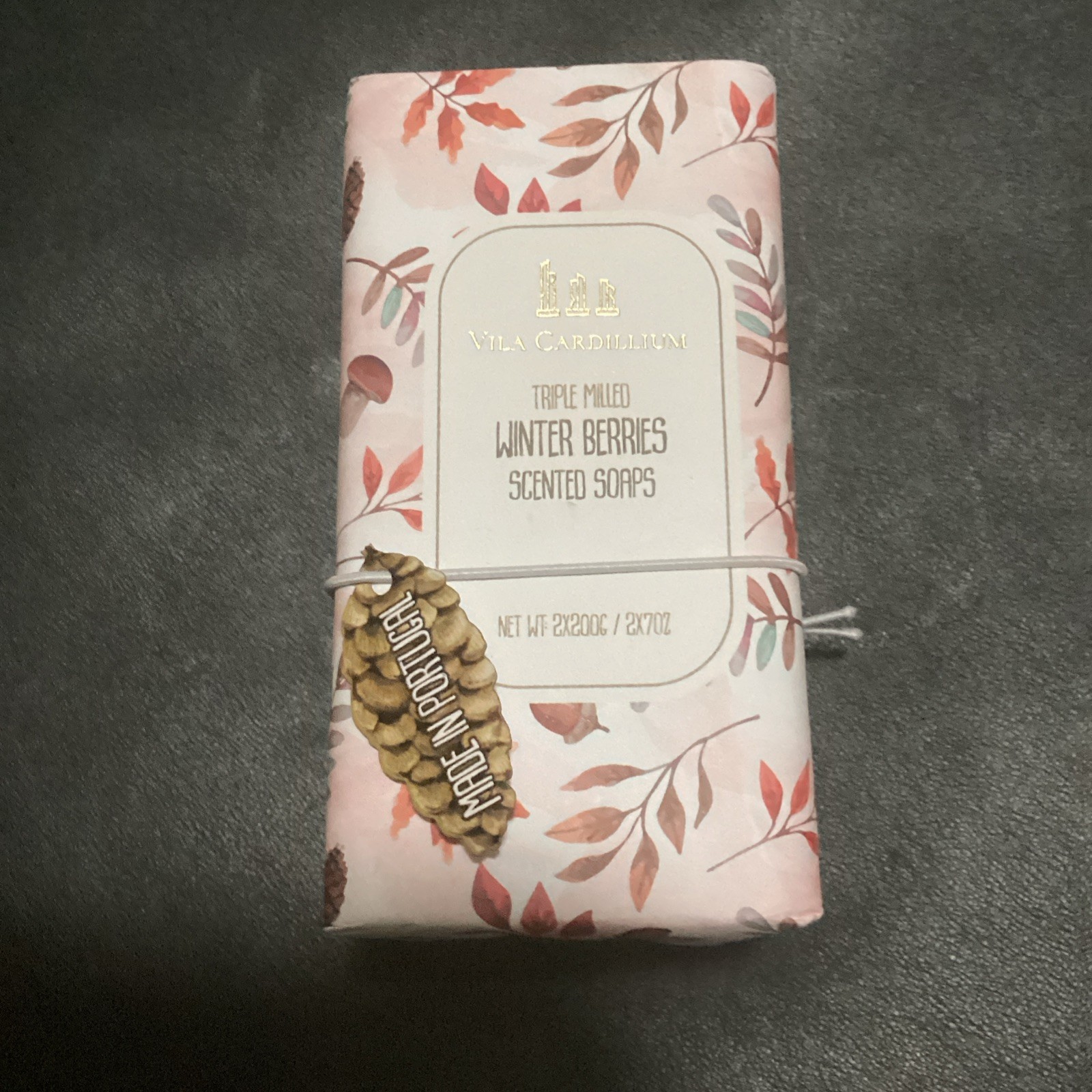 Vila Cardillium “WINTER BERRIES” Bath Soap Lot of 2 w. Goat’s Milk New PORTUGAL
