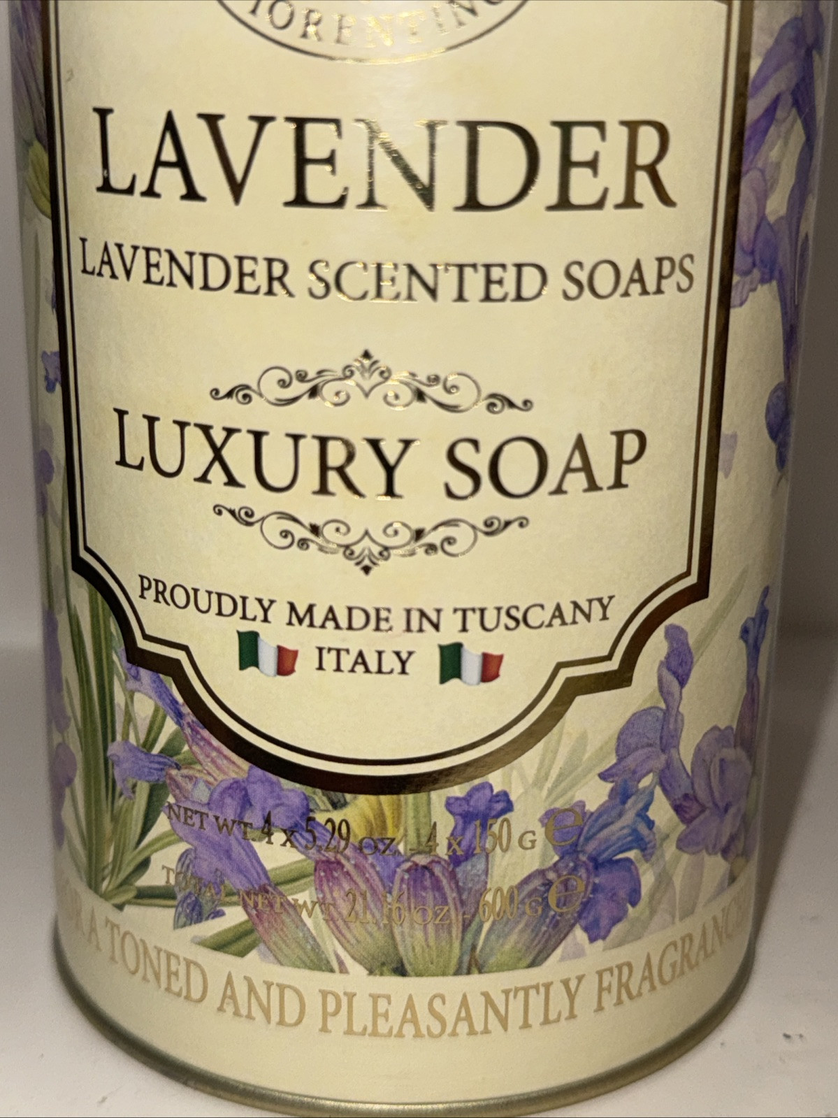 LAVENDER Scented Luxury Soap Bars 4 x 5.29oz by HOPIFICIO 🇮🇹 BB:08-2029