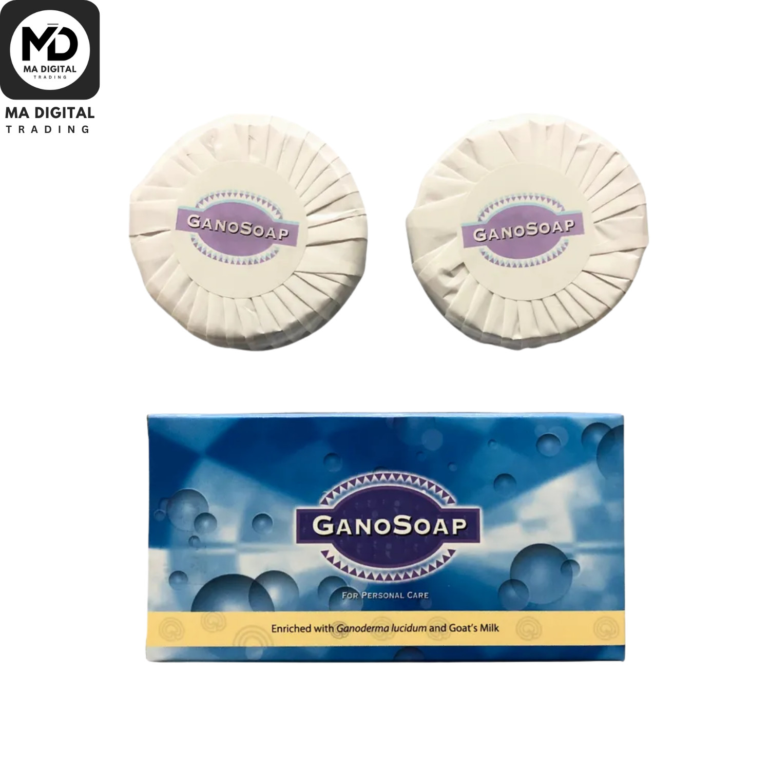Gano Soap Ganoderma Goat Milk Brightening Armpit Thigh Body Whitening 2 Bars Set