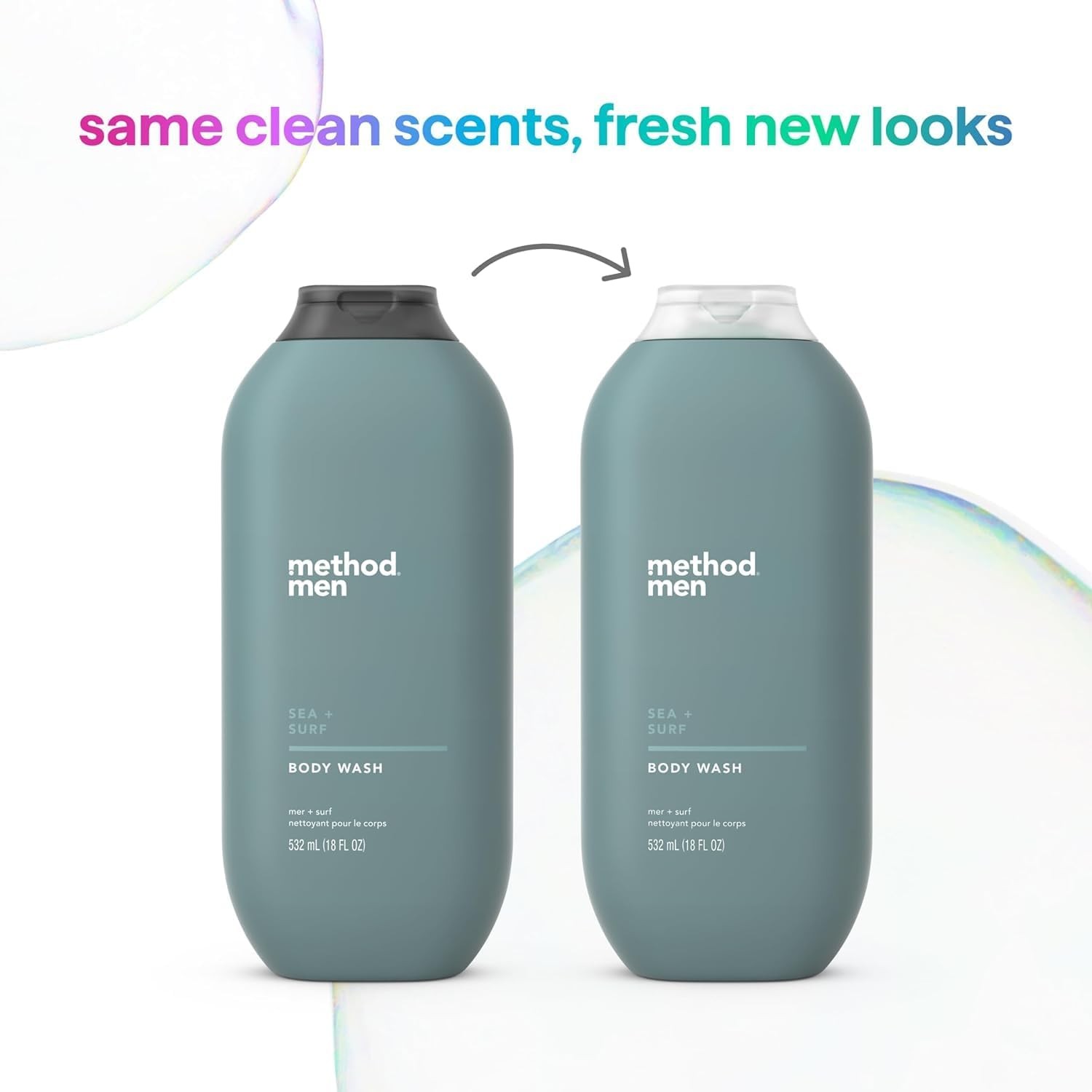 Method men’s Body Wash, Sea + Surf – 18 Fl Oz (Pack of 6), +