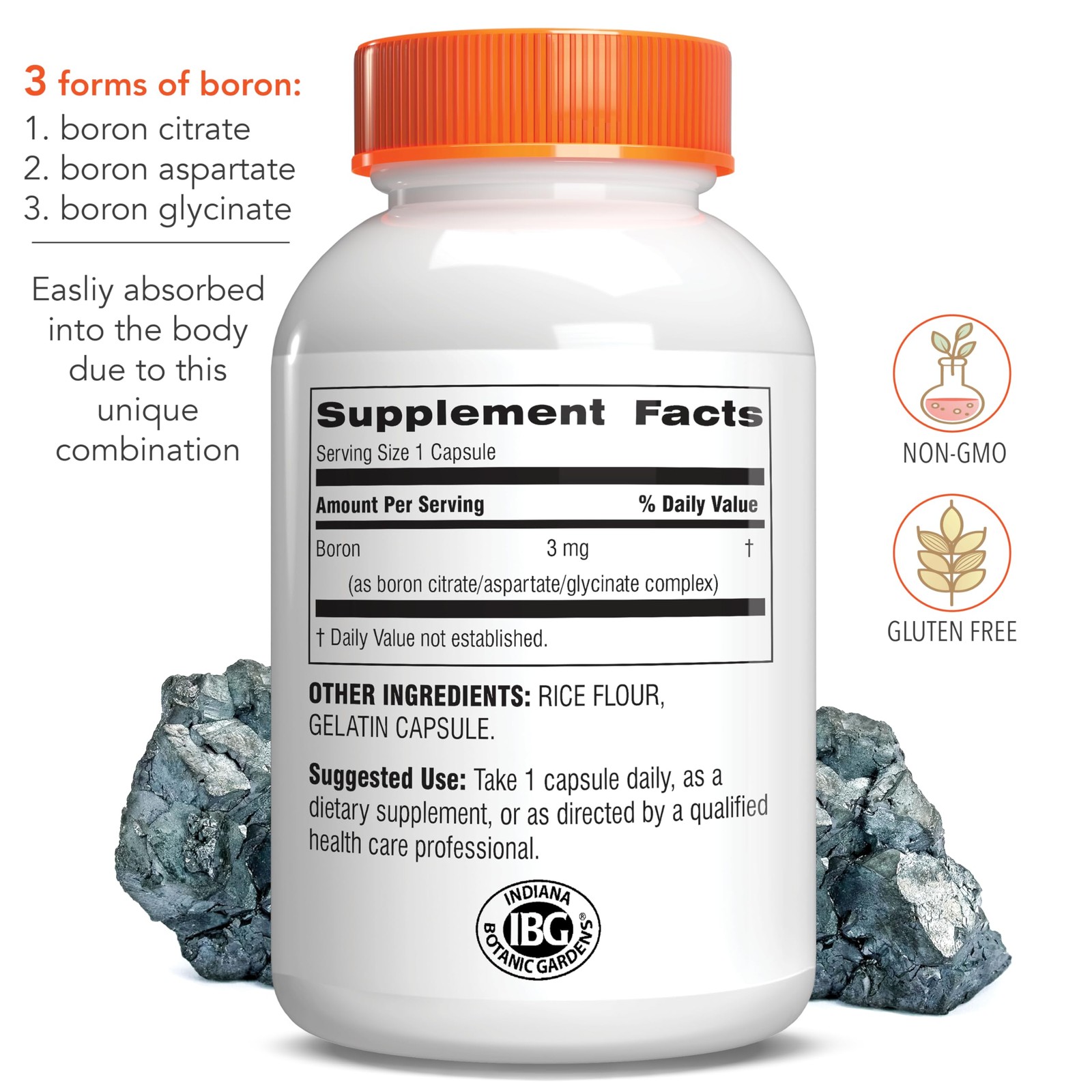 Botanic Choice Super Boron Complex (3mg) – Promotes Bone 90 Count (Pack of 1)