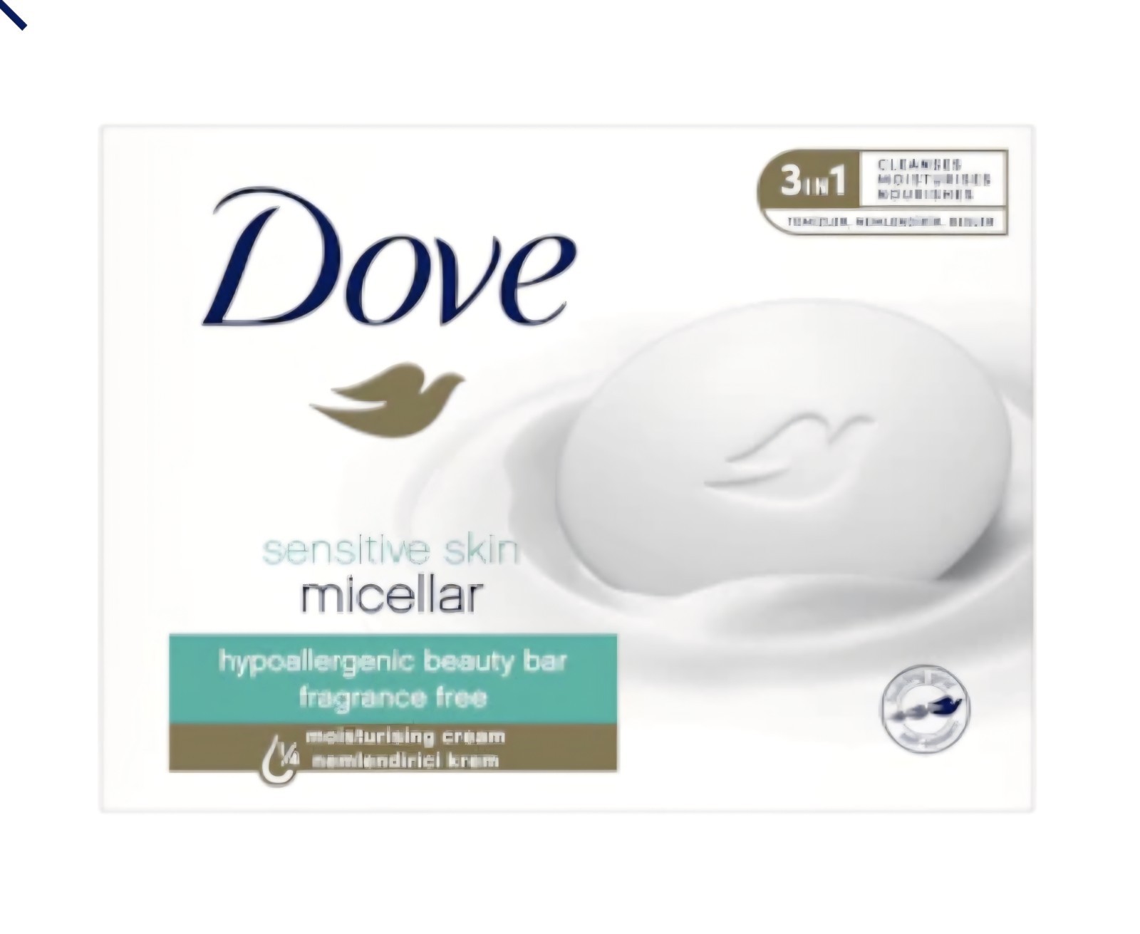 🩵 DOVE 🩵 3.32 Oz. 90g Bar 🩵🫧 ●SENSITIVE SKIN● 🫧 ≈MICELLAR≈ Beauty Bar 🫧.