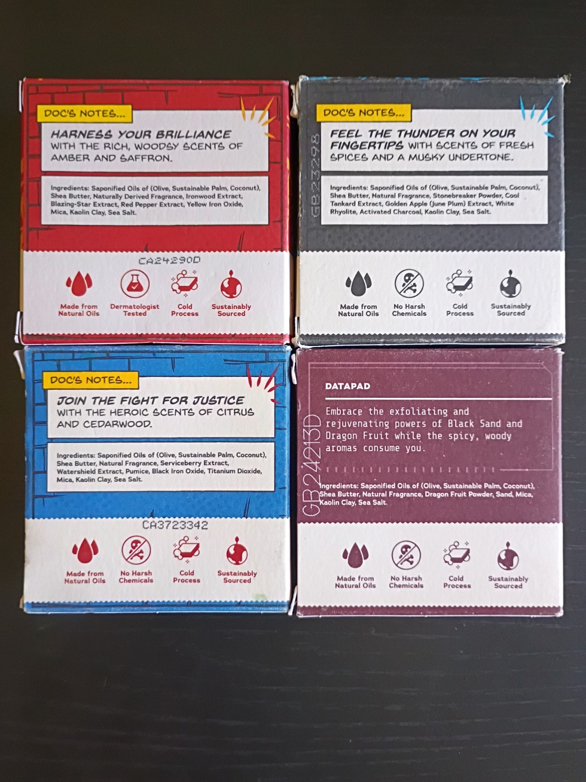 Dr Squatch Soaps: Lot of 4 Limited Edition Marvel & Star Wars Soaps (Brand New)
