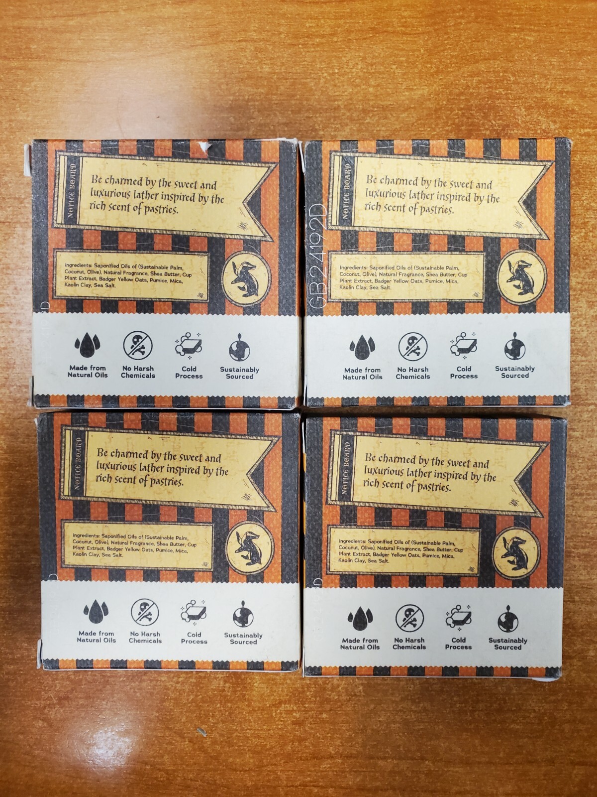 4 Bars: Dr. Squatch Bar Soap Harry Potter *HUFFLEPUFF* Med. Grit (2904)