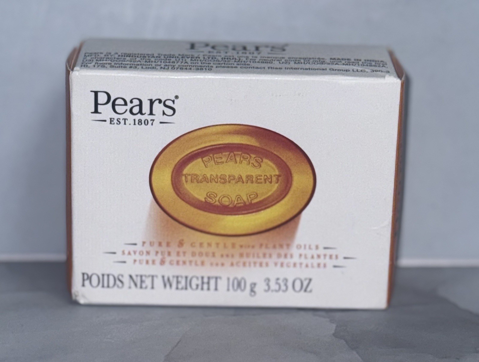 Pears Transparent Glycerin Bar Soap 3.53 Oz Each ORANGE COLOR Pack of 1