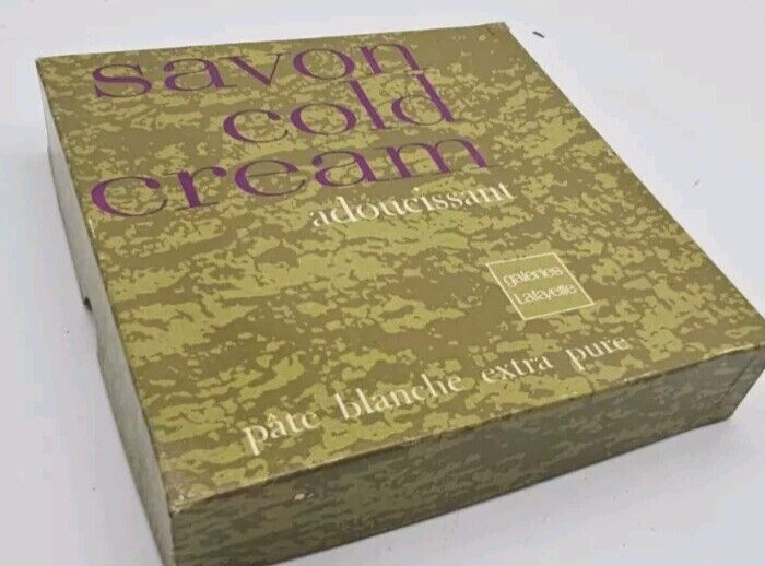 Vintage Galeries Lafayette Cold Cream Adoucissant Soap 6 Bar Set Boxed NOS