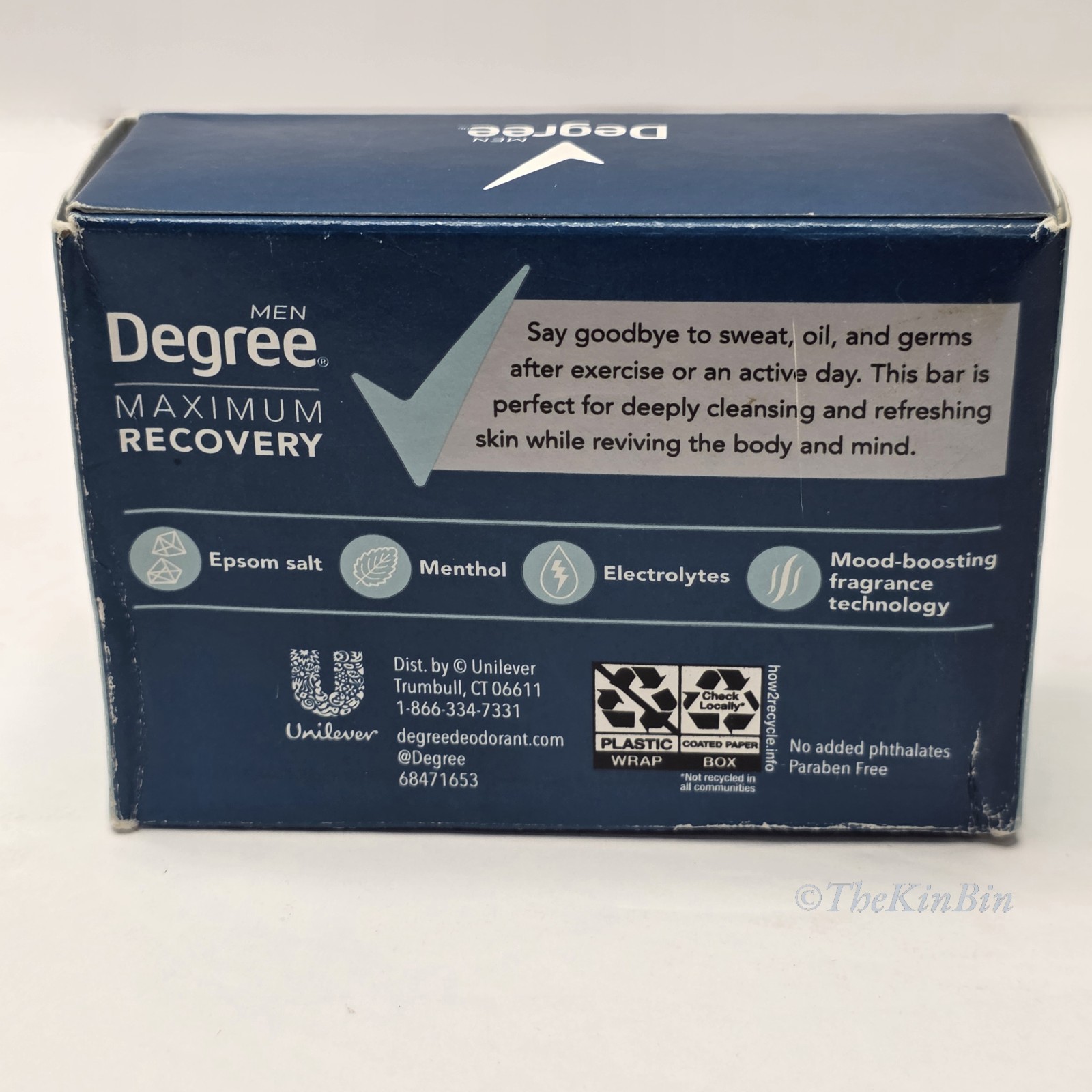 Degree Men Maximum Recovery Deep Clean Bar Soap Lot Of 3 Epsom & Menthol NIP