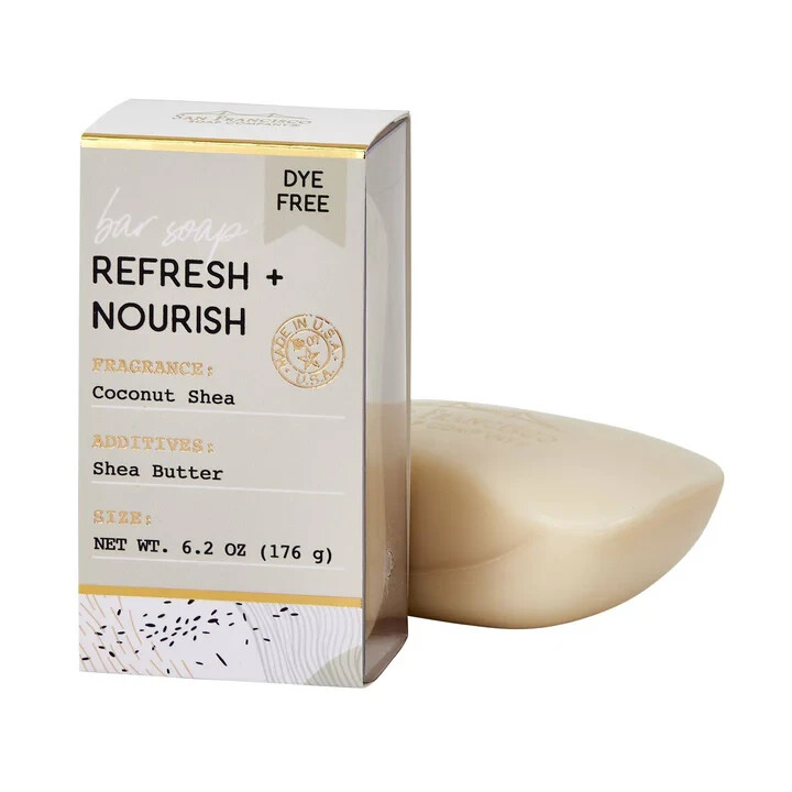 Lot of 2 San Francisco Soap Company Coconut Shea Bath Body Soap, 6.2 oz Each