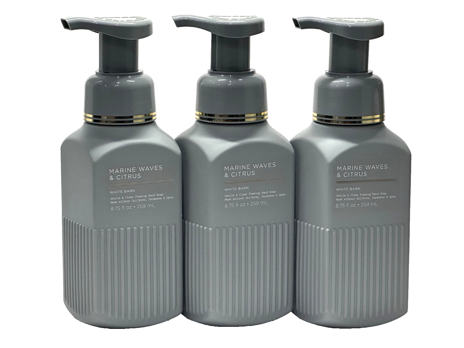 3 BATH & BODY WORKS MARINE WAVES & CITRUS GENTLE FOAMING HAND SOAP 8.75 FL OZ