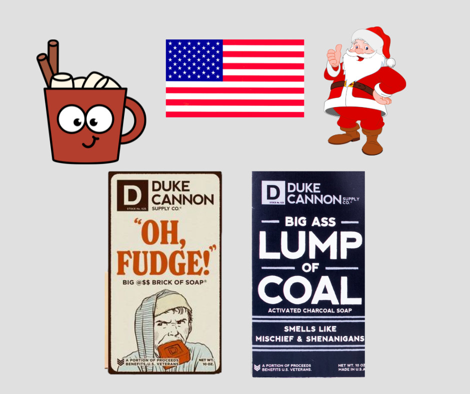 Duke Cannon Mens Big Ass Lump Of Coal+ Oh Fudge! Soap 10oz Benefits Vets Lot 2