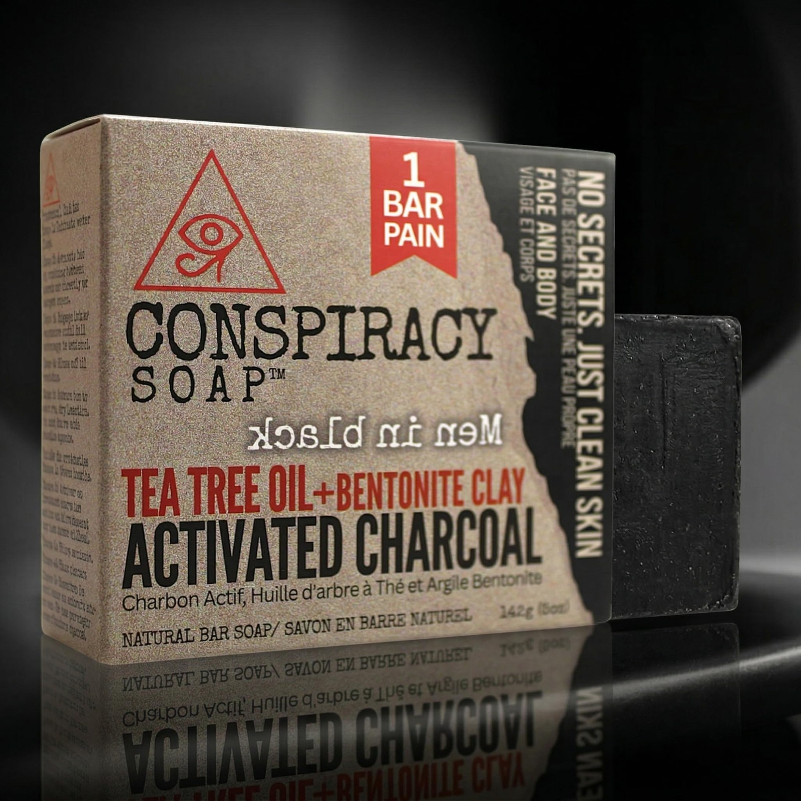 Premium Bar soap for Men, Activated Charcoal, Tea tree oil, Shea butter for A…