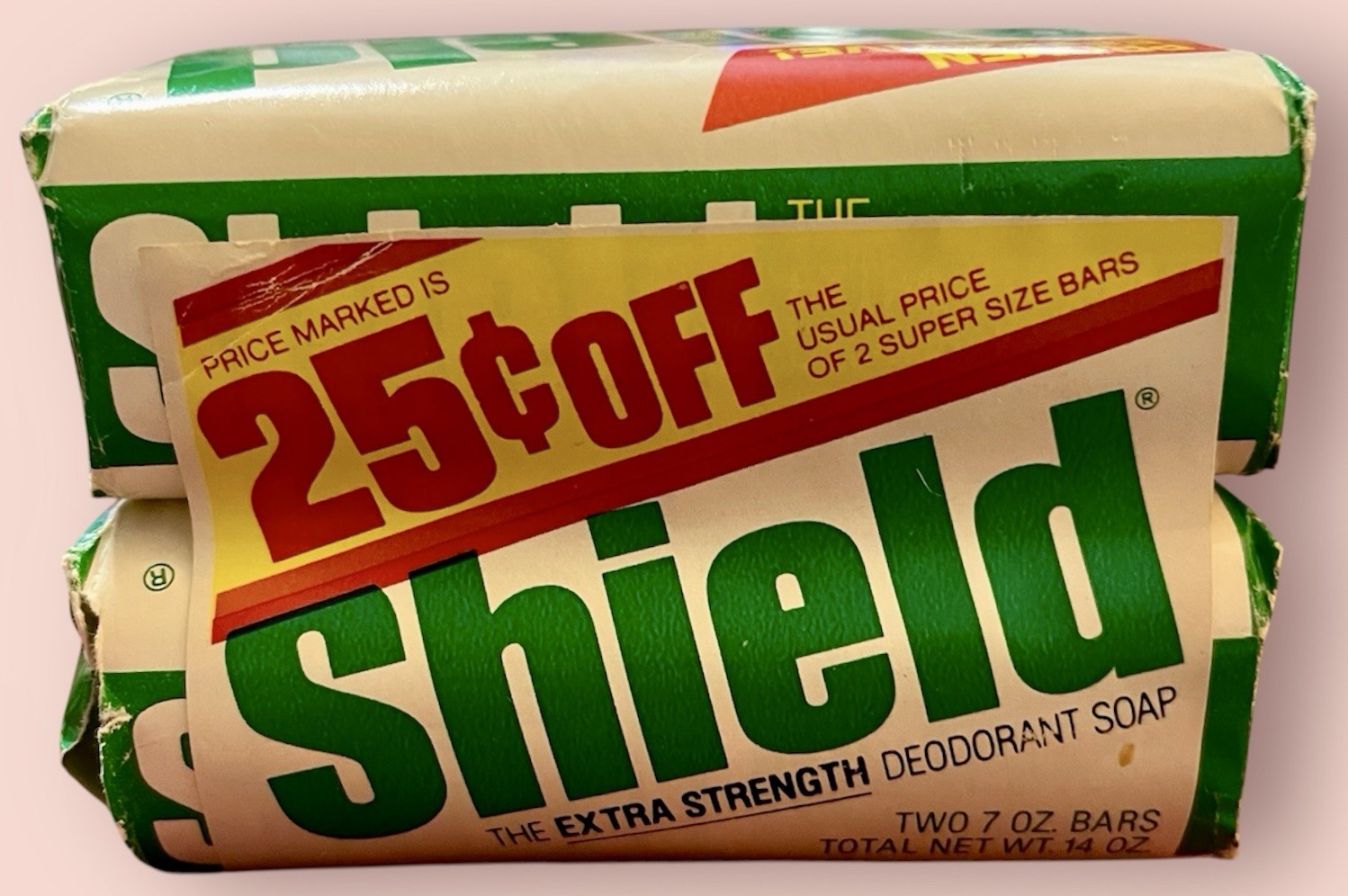 VTG SHIELD Extra Strength Deodorant Soap Supersize Bar Lot of 2 Bars 7 Oz Each