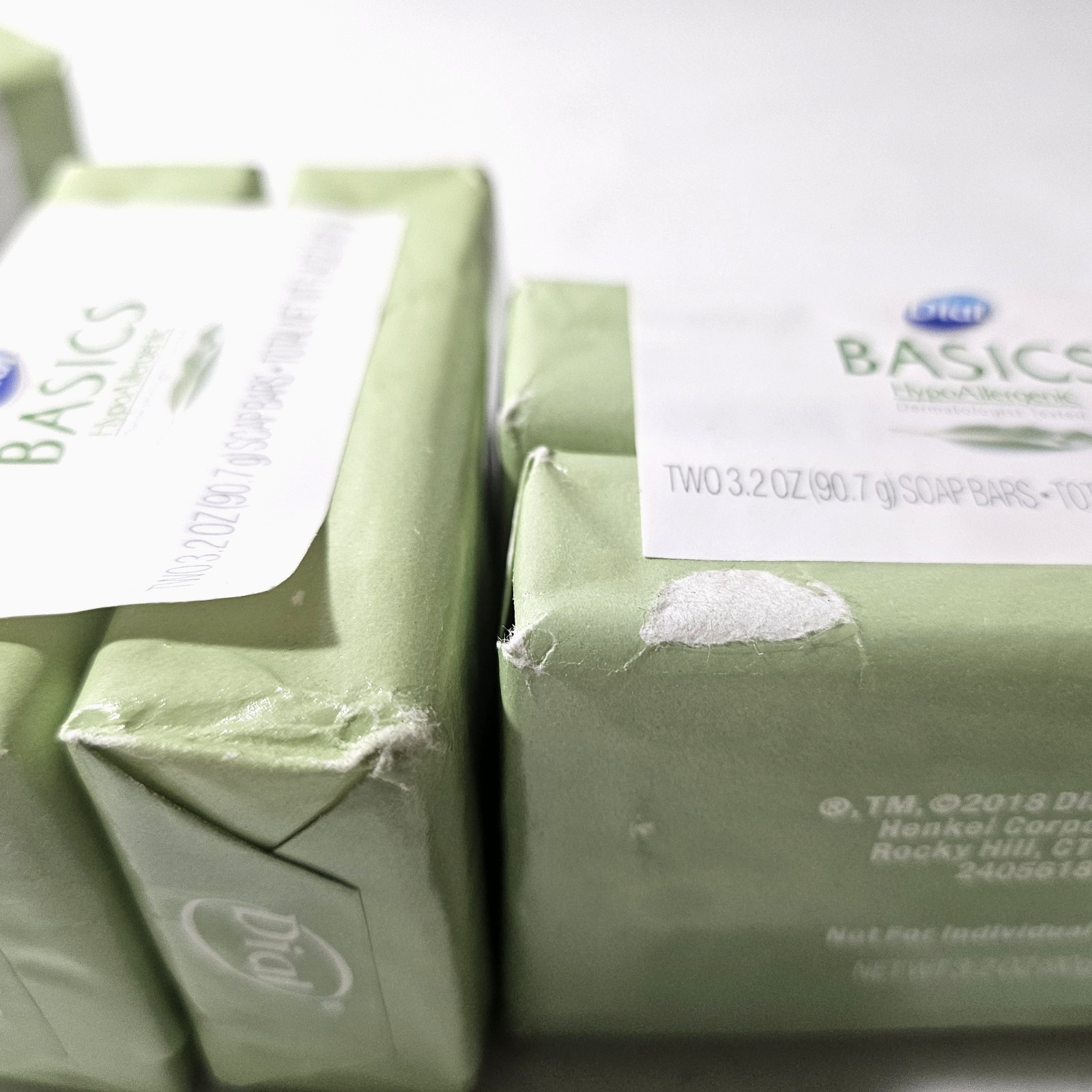 Dial Basics HypoAllergenic 3.2 Oz Soap Bars 2 Pack – (Lot of 3) 6 Bars of Soap