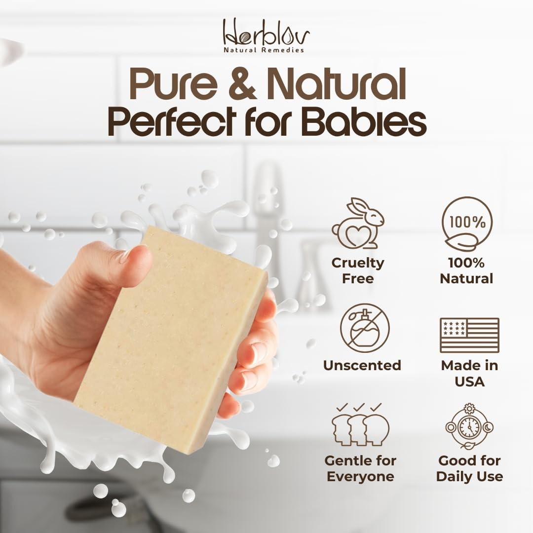 Oatmeal Soap – Natural & Honey Goat Milk Bar 5 Ounce (Pack of 1)