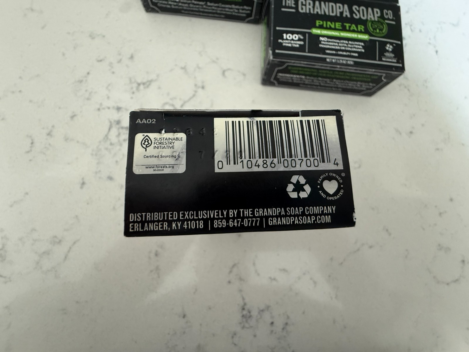 The Grandpa Soap Company Pine Tar Bar Soap for Men- Made With Pine Tar Oil, 3 in