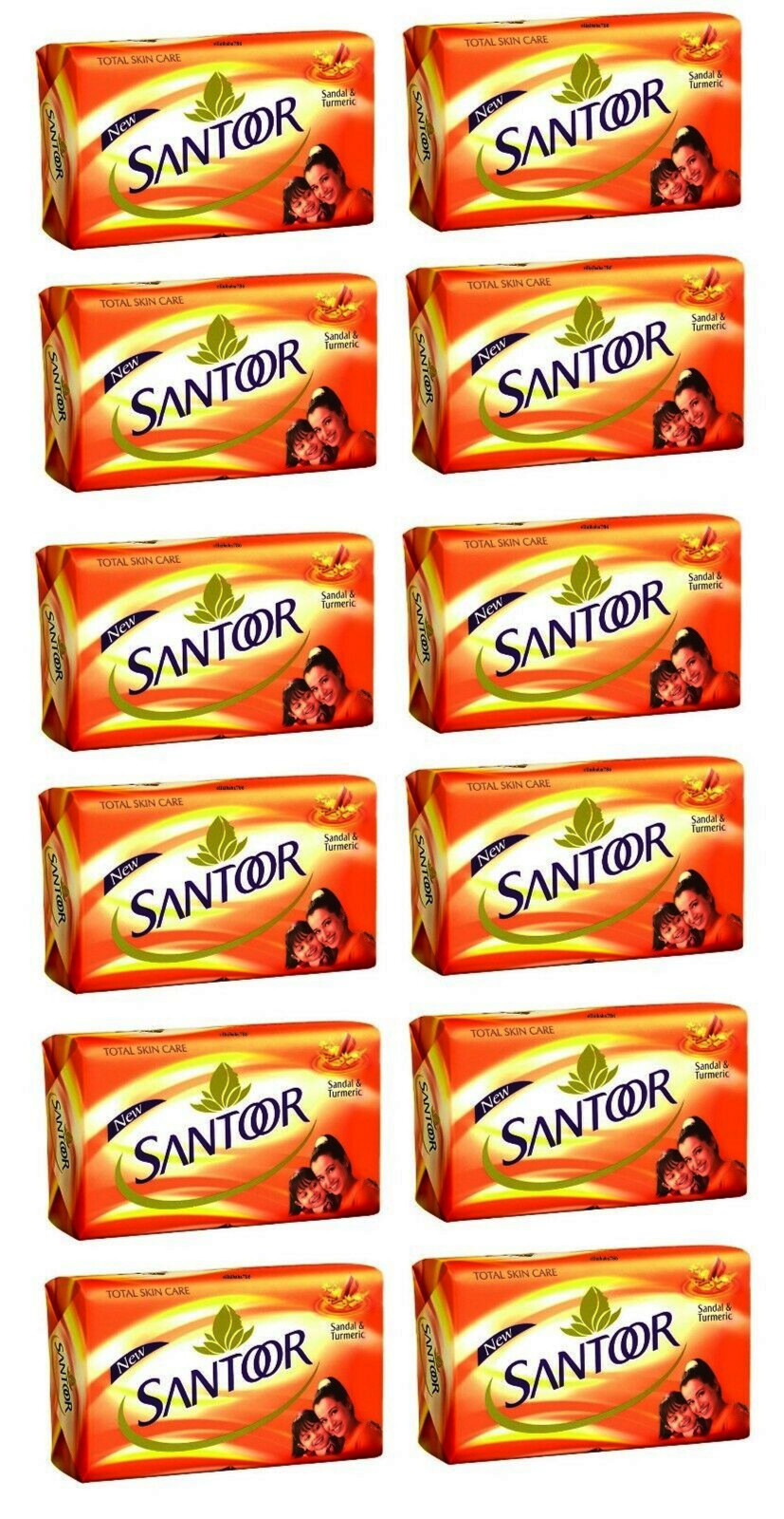 6 x 100g Santoor Sandal and Turmeric Soap Free Shipping