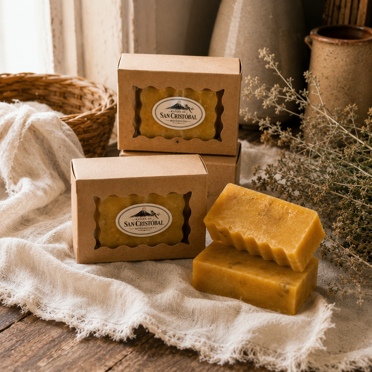 4 PACK Tropical Mango & Guava Soap Bars + FREE Lip Gloss Tin w/each Purchase