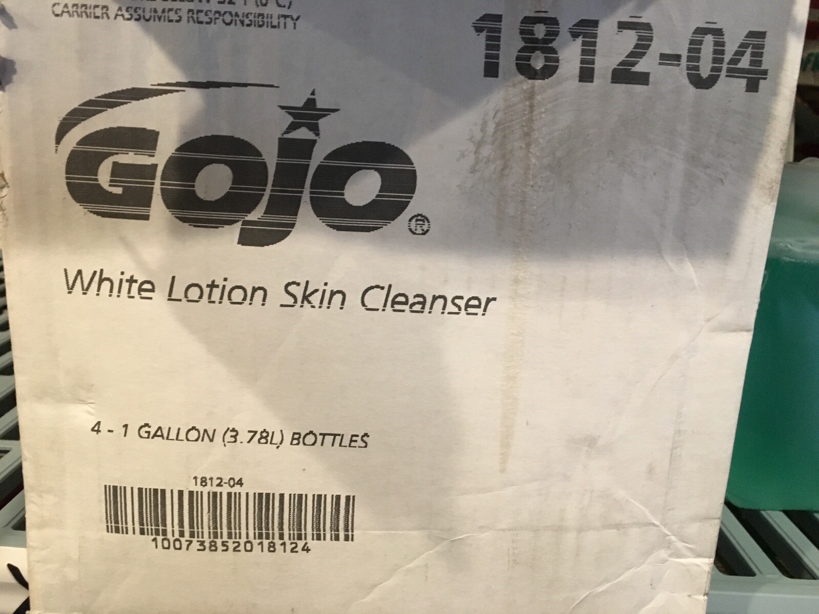 Case of 4 gallons Gojo White Lotion Skin Cleanser 1812 exp 07/202 Lot 4 gals NEW