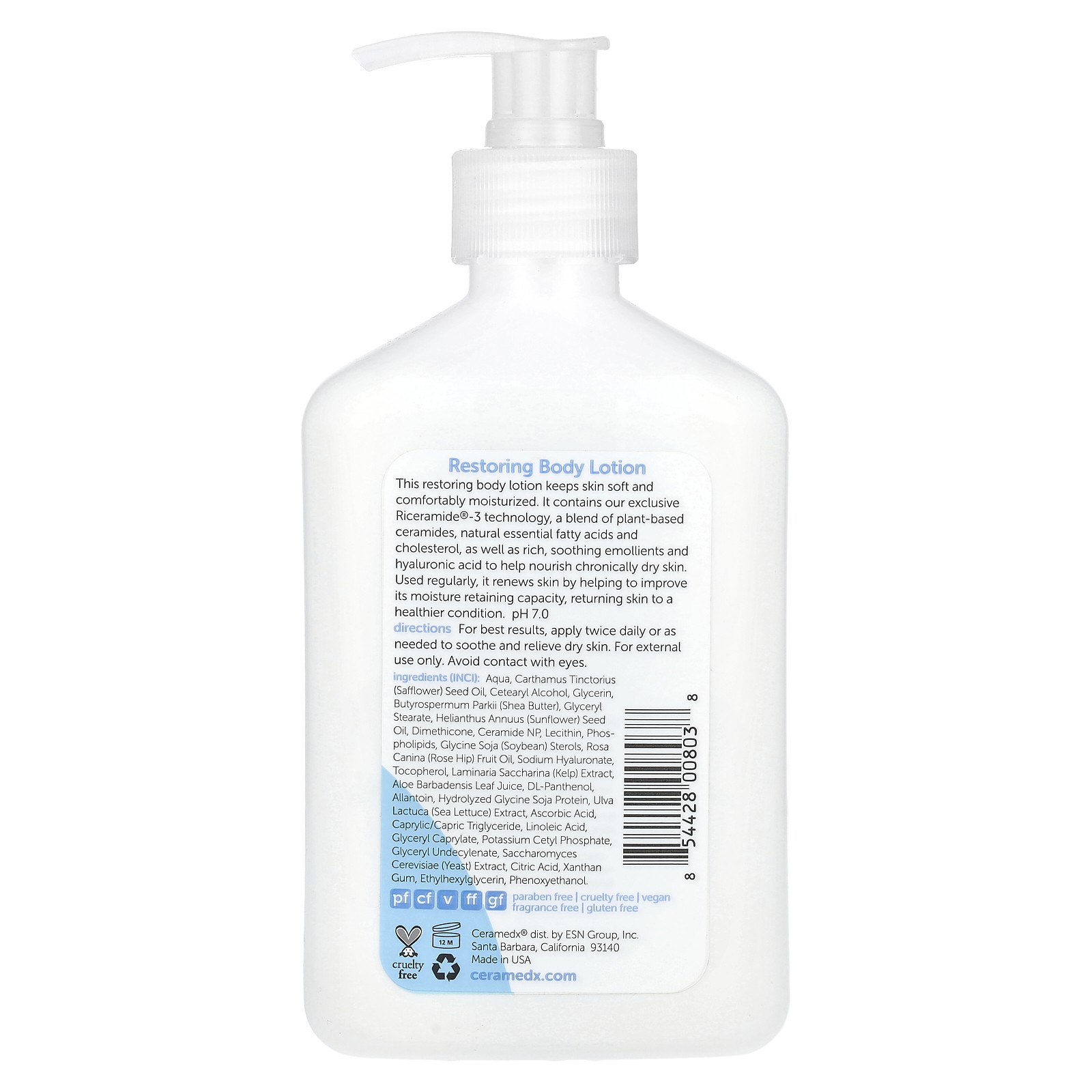 Restoring Body Lotion, Fragrance-Free, 12 fl oz (354 ml)