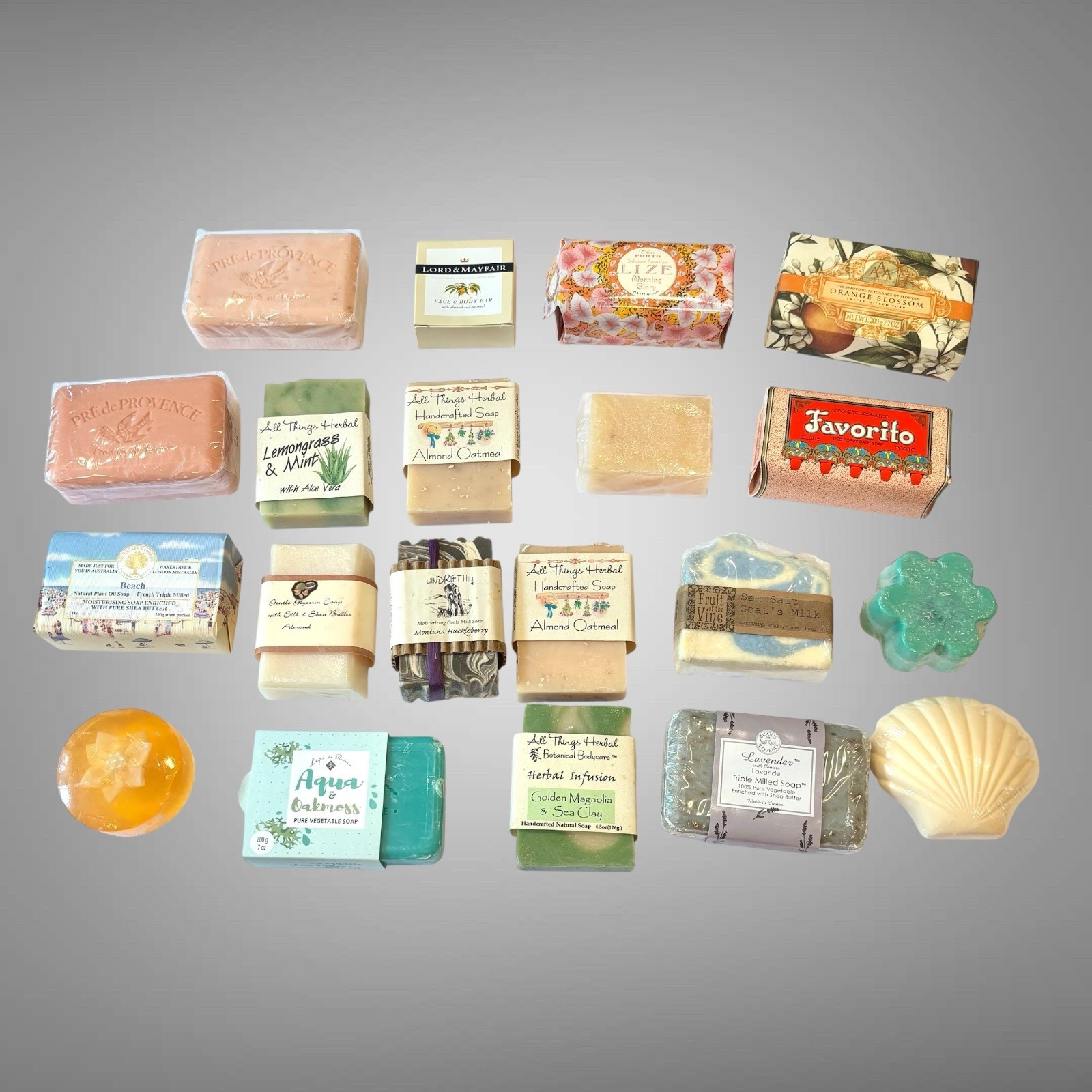 20 Bars of Various Soaps France Portugal Italy Guatemala Australia USA