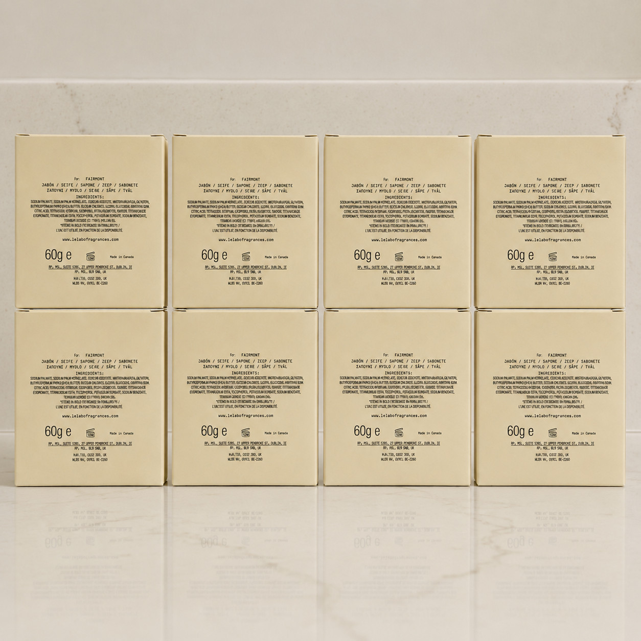 8 PACK – Le Labo Rose 31 Bath Bar, 2oz/60g Set Individually Wrapped, Boxed Soap